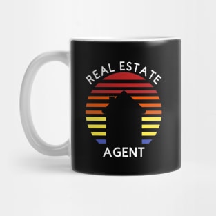 Real Estate Agent Sunrise - White Letters Mug